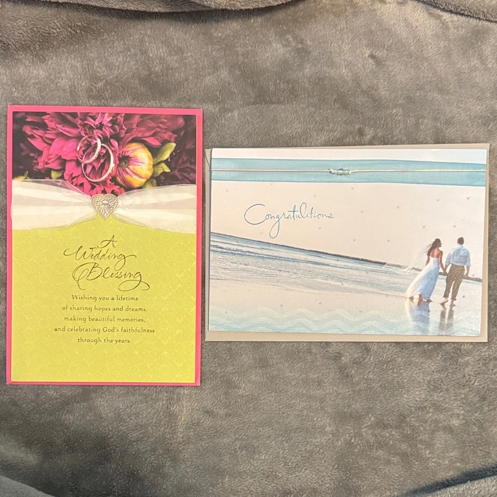 🌻 Bundle of 2 Hallmark and DaySpring Wedding Cards